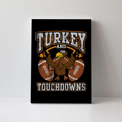 Thanksgiving Turkey And Touchdowns Football Canvas