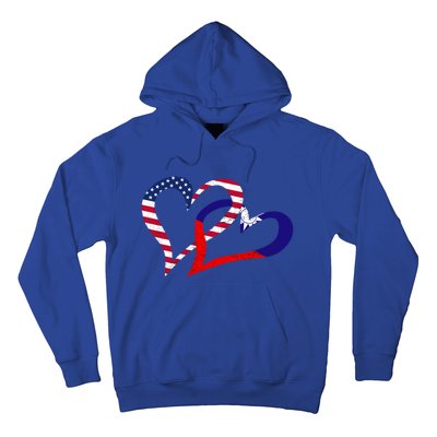 Taiwan Taiwanese Americans Usa Flag Colors Heart Love Gift Hoodie