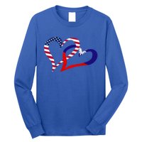 Taiwan Taiwanese Americans Usa Flag Colors Heart Love Gift Long Sleeve Shirt