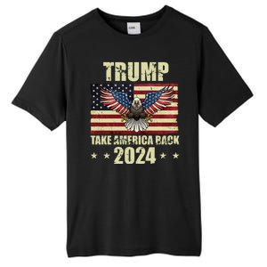 Trump Take America Back 2024 Tall Fusion ChromaSoft Performance T-Shirt