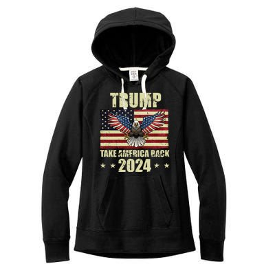 Trump Take America Back 2024 Women's Fleece Hoodie