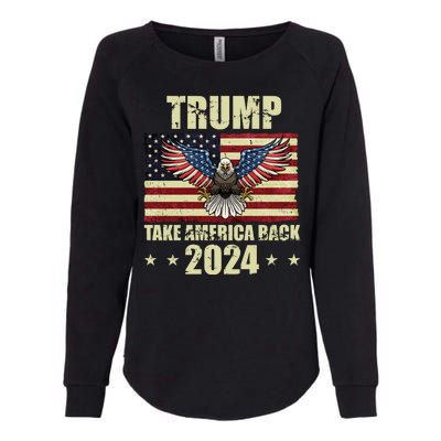 Trump Take America Back 2024 Womens California Wash Sweatshirt