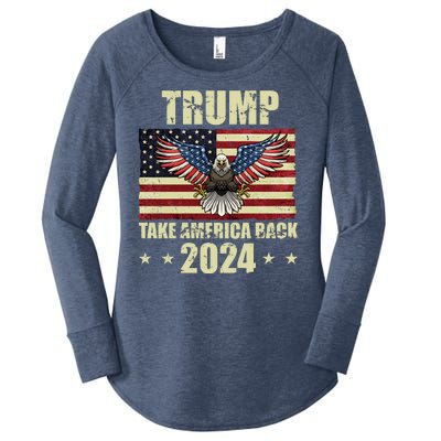 Trump Take America Back 2024 Women's Perfect Tri Tunic Long Sleeve Shirt