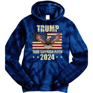 Trump Take America Back 2024 Tie Dye Hoodie