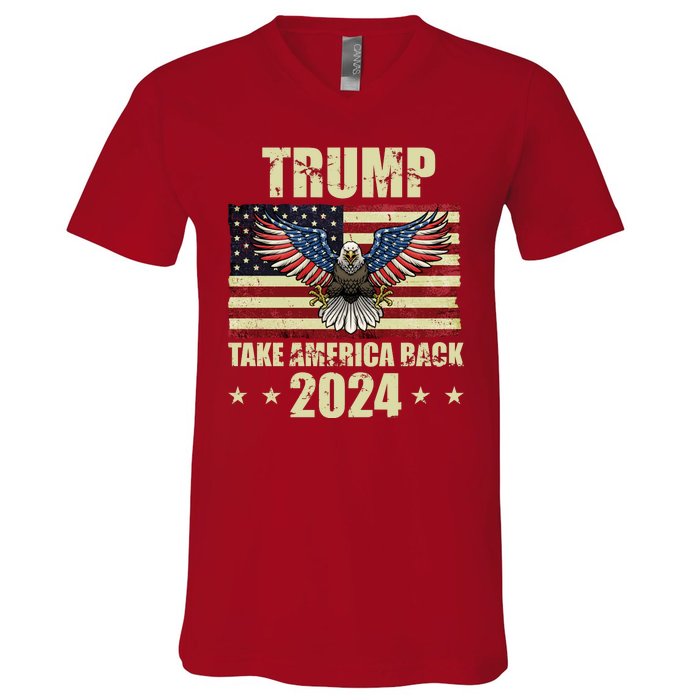 Trump Take America Back 2024 V-Neck T-Shirt