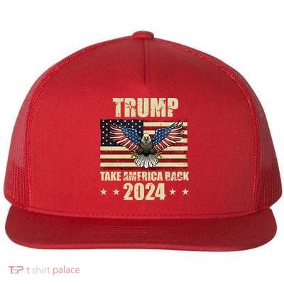 Trump Take America Back 2024 Flat Bill Trucker Hat