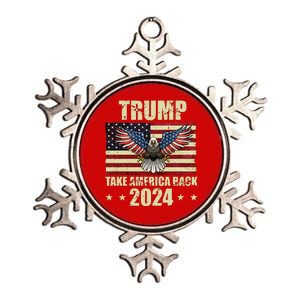 Trump Take America Back 2024 Metallic Star Ornament