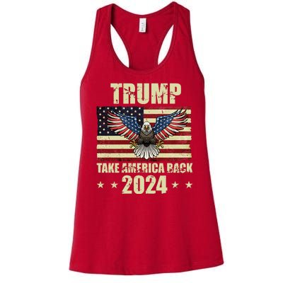 Trump Take America Back 2024 Women's Racerback Tank