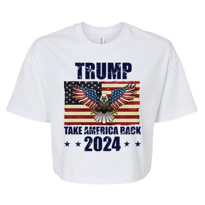 Trump Take America Back 2024 Bella+Canvas Jersey Crop Tee