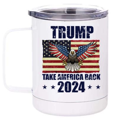 Trump Take America Back 2024 12 oz Stainless Steel Tumbler Cup