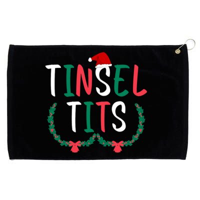 Tinsel Tits And Jingle Balls Grommeted Golf Towel