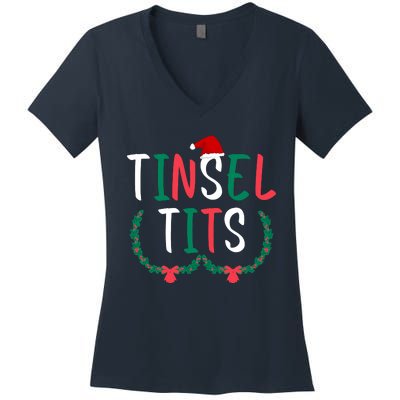 Tinsel Tits And Jingle Balls Women's V-Neck T-Shirt