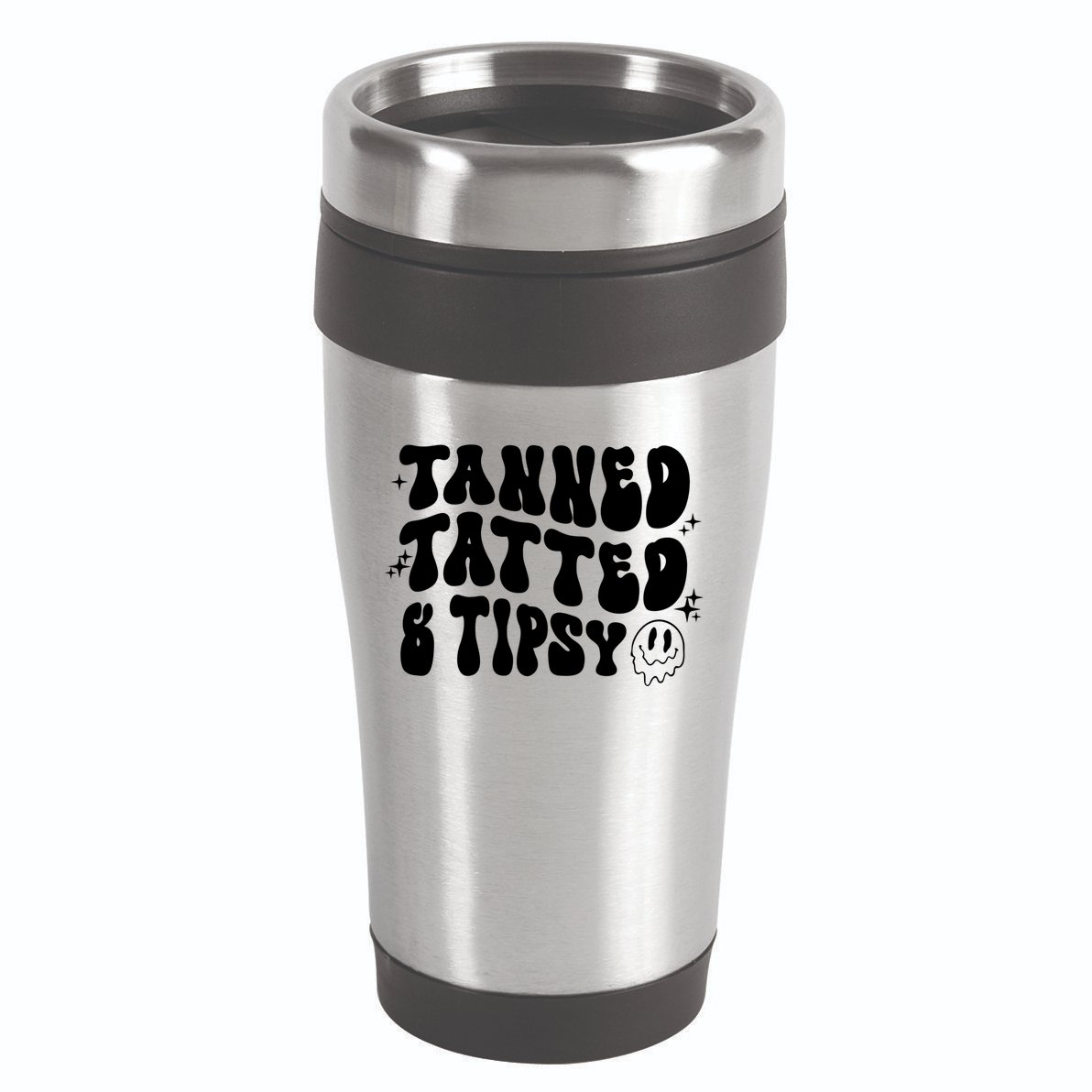 Tanned Tatted And Tipsy Trendy Beach Summer Vacation Great Gift 16oz Travel Tumbler