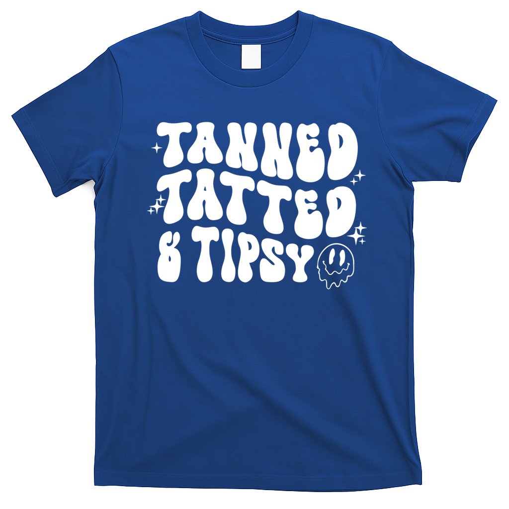 Tanned Tatted And Tipsy Trendy Beach Summer Vacation Great Gift T-Shirt