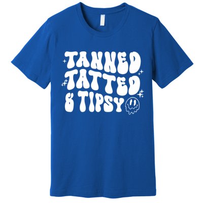 Tanned Tatted And Tipsy Trendy Beach Summer Vacation Great Gift Premium T-Shirt
