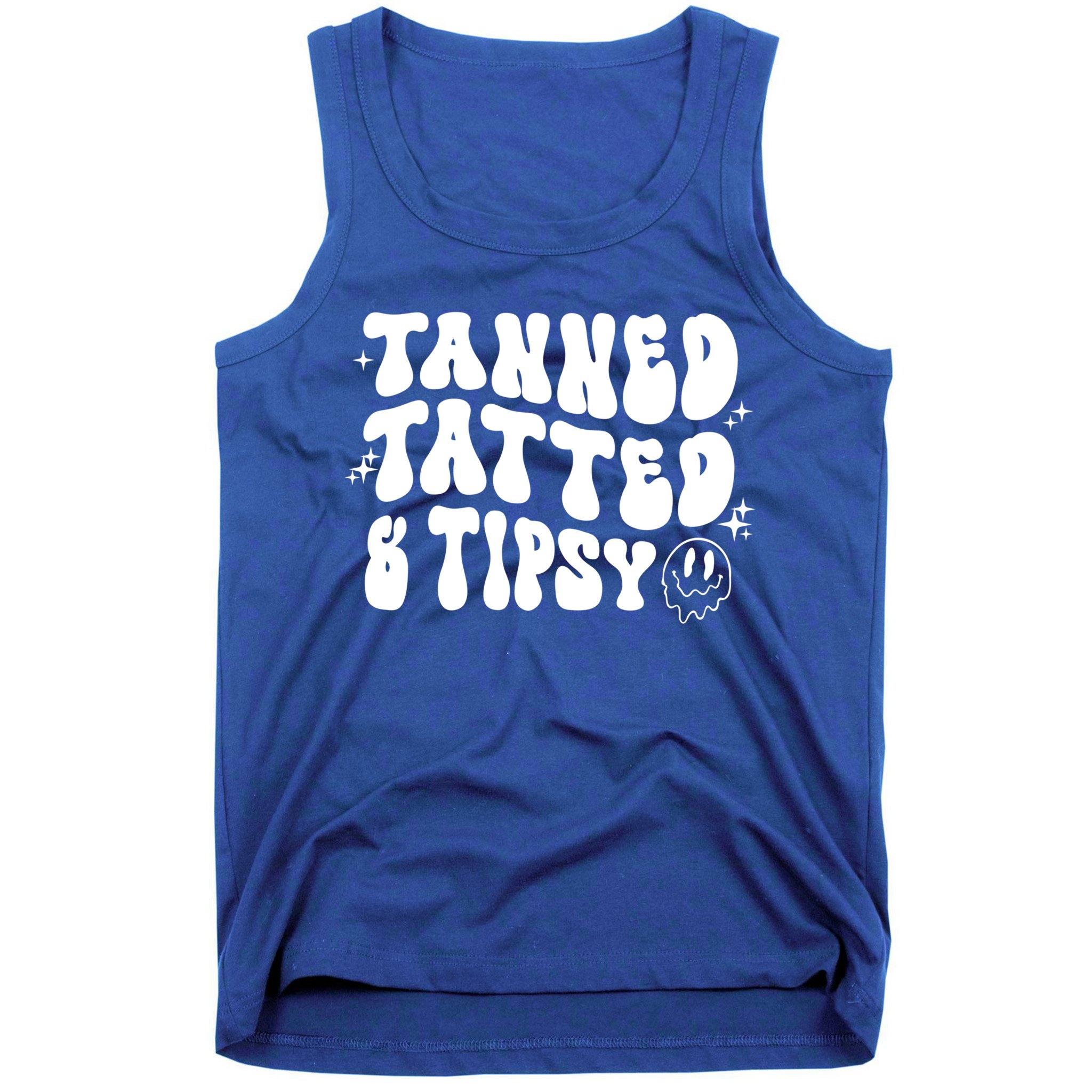 Tanned Tatted And Tipsy Trendy Beach Summer Vacation Great Gift Tank Top