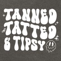 Tanned Tatted And Tipsy Trendy Beach Summer Vacation Great Gift Cotton Canvas Backpack