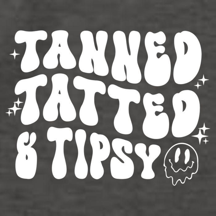 Tanned Tatted And Tipsy Trendy Beach Summer Vacation Great Gift Vector Backpack