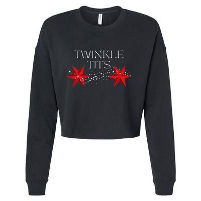 Twinkle Tits And Jingle Balls Matching Christmas Couple Cropped Pullover Crew