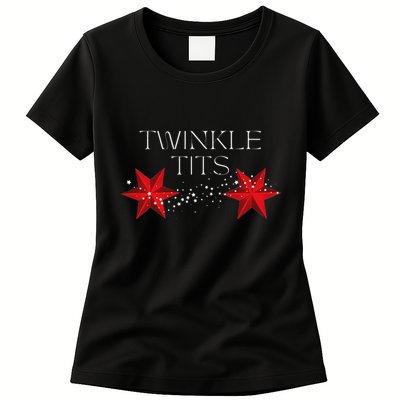 Twinkle Tits And Jingle Balls Matching Christmas Couple Womens T-Shirt
