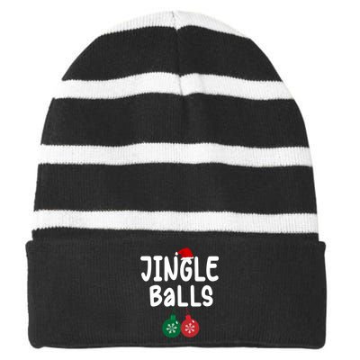 Tinsel Tits And Jingle Balls Striped Beanie with Solid Band