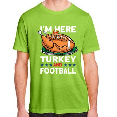 Thanksgiving Turkey And Football Great Gift Adult ChromaSoft Performance T-Shirt