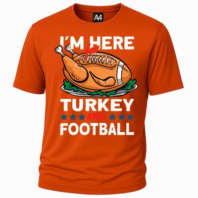 Thanksgiving Turkey And Football Great Gift Cooling Performance Crew T-Shirt