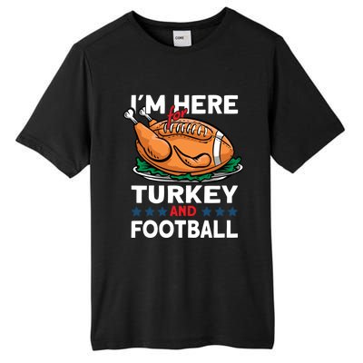 Thanksgiving Turkey And Football Great Gift Tall Fusion ChromaSoft Performance T-Shirt