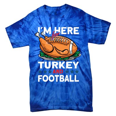 Thanksgiving Turkey And Football Great Gift Tie-Dye T-Shirt