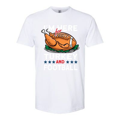 Thanksgiving Turkey And Football Great Gift Softstyle® CVC T-Shirt