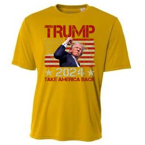 Trump Take America Back Fist Pump Shot Rally 2024 Cooling Performance Crew T-Shirt