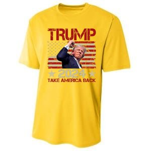 Trump Take America Back Fist Pump Shot Rally 2024 Performance Sprint T-Shirt