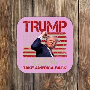 Trump Take America Back Fist Pump Shot Rally 2024 Coaster