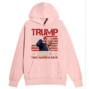 Trump Take America Back Fist Pump Shot Rally 2024 Urban Pullover Hoodie