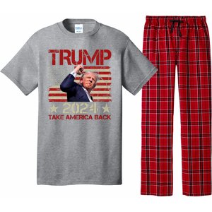 Trump Take America Back Fist Pump Shot Rally 2024 Pajama Set