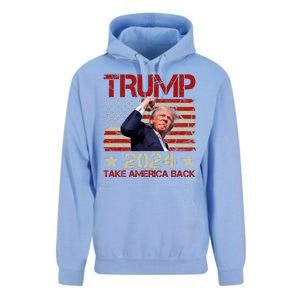 Trump Take America Back Fist Pump Shot Rally 2024 Unisex Surf Hoodie