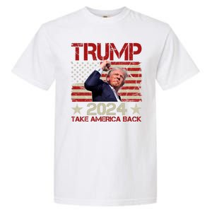 Trump Take America Back Fist Pump Shot Rally 2024 Garment-Dyed Heavyweight T-Shirt