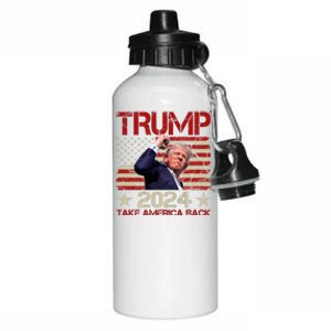 Trump Take America Back Fist Pump Shot Rally 2024 Aluminum Water Bottle