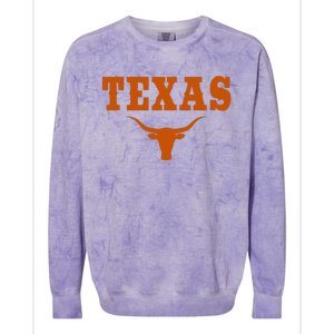 Texas Tx American Bull United States Colorblast Crewneck Sweatshirt