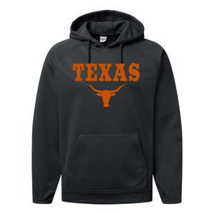 Texas Tx American Bull United States Performance Fleece Hoodie