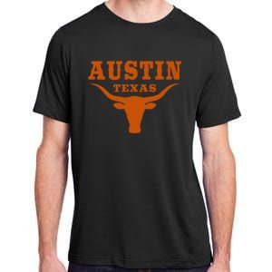 Texas Tx American Bull United States Font Adult ChromaSoft Performance T-Shirt