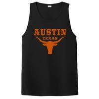 Texas Tx American Bull United States Font PosiCharge Competitor Tank