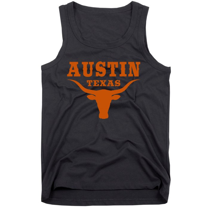 Texas Tx American Bull United States Font Tank Top