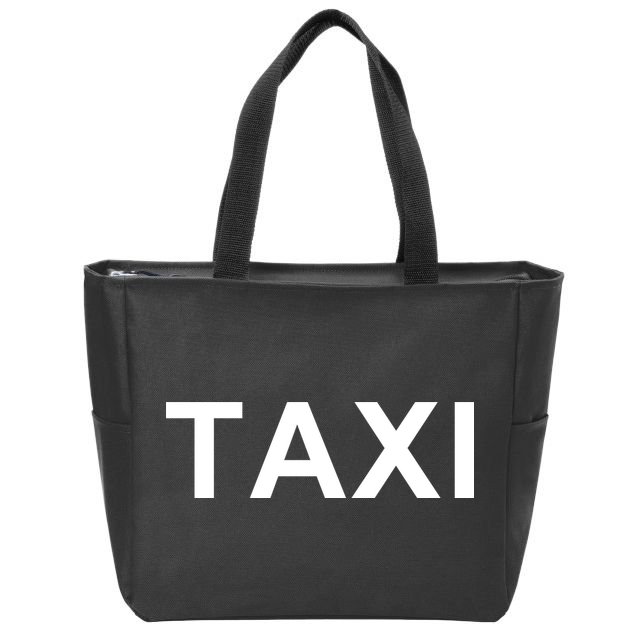 Taxi Zip Tote Bag