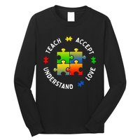 Teacher Teach Accept Understand Autism Community Long Sleeve Shirt