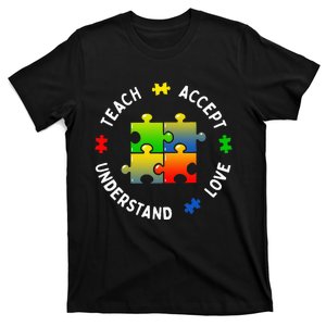 Teacher Teach Accept Understand Autism Community T-Shirt