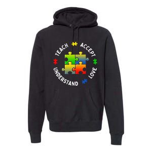 Teacher Teach Accept Understand Autism Community Premium Hoodie