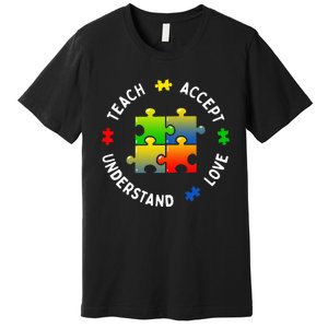 Teacher Teach Accept Understand Autism Community Premium T-Shirt