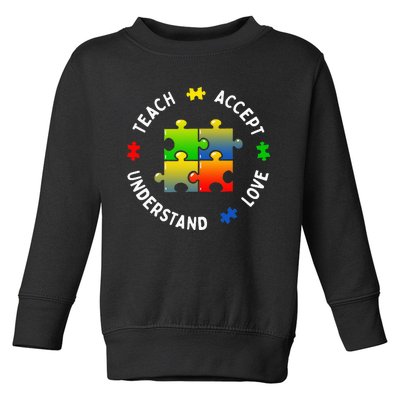 Teacher Teach Accept Understand Autism Community Toddler Sweatshirt