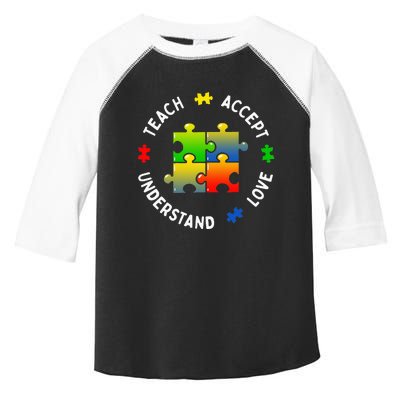 Teacher Teach Accept Understand Autism Community Toddler Fine Jersey T-Shirt